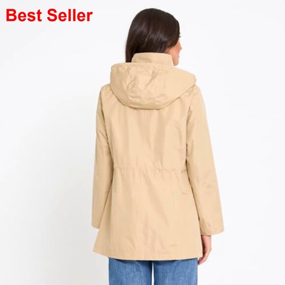 Waterproof Rain Jacket with Hood, Lightweight Anorak Windbreaker - Picture 6 of 7